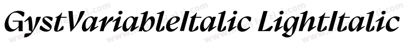 GystVariableItalic LightItalic字体转换